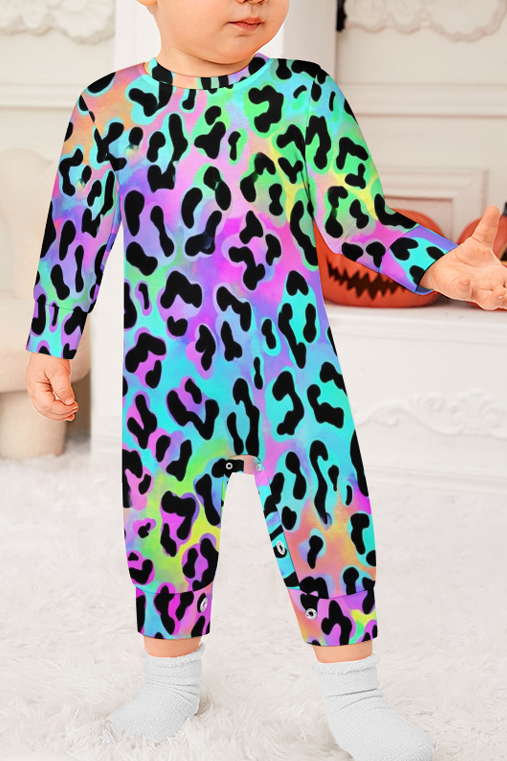 Color Leopard Baby Romper