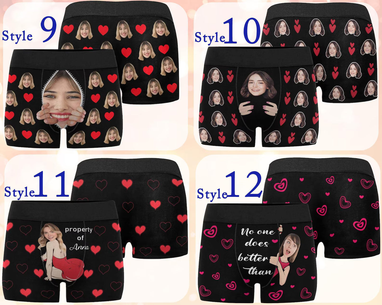 Custom Photo Underwear for Him