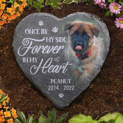 Custom Photo Heart Shaped Memorial Stone