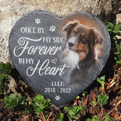 Custom Photo Heart Shaped Memorial Stone