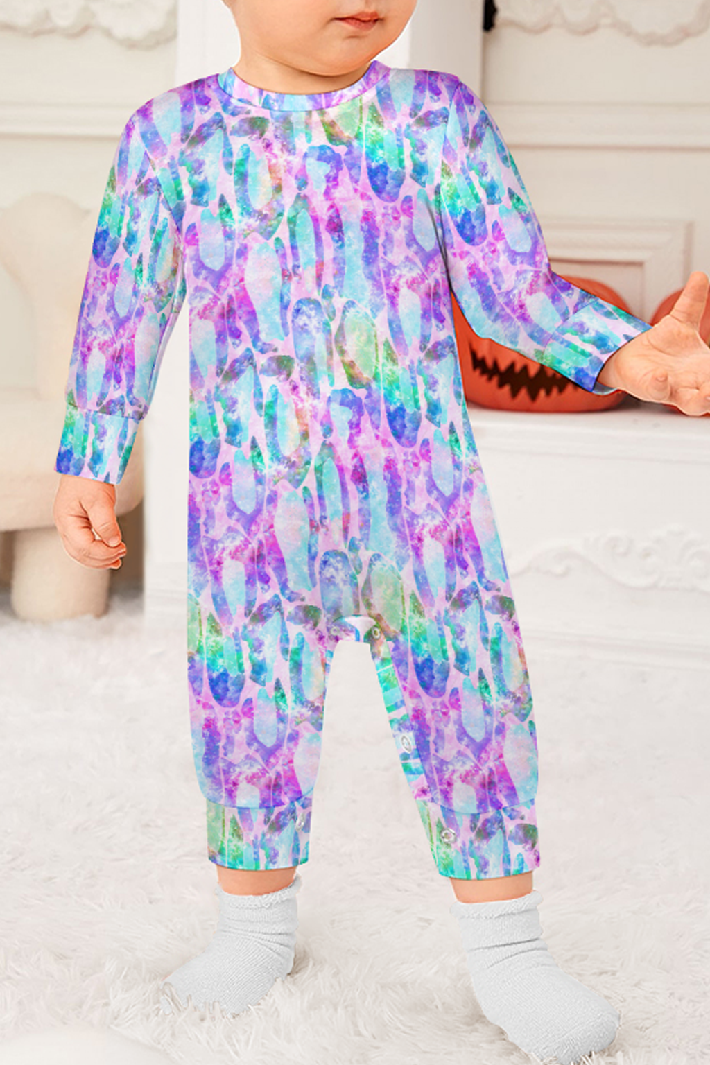 Galaxy Leopard Baby Romper