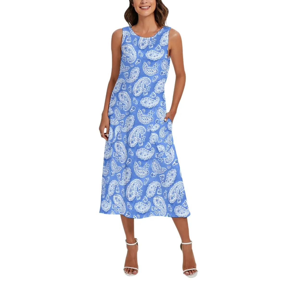 Preppy Summer Sleeveless Maxi Dresses