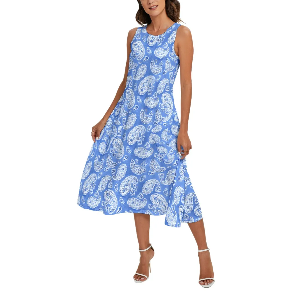 Preppy Summer Sleeveless Maxi Dresses