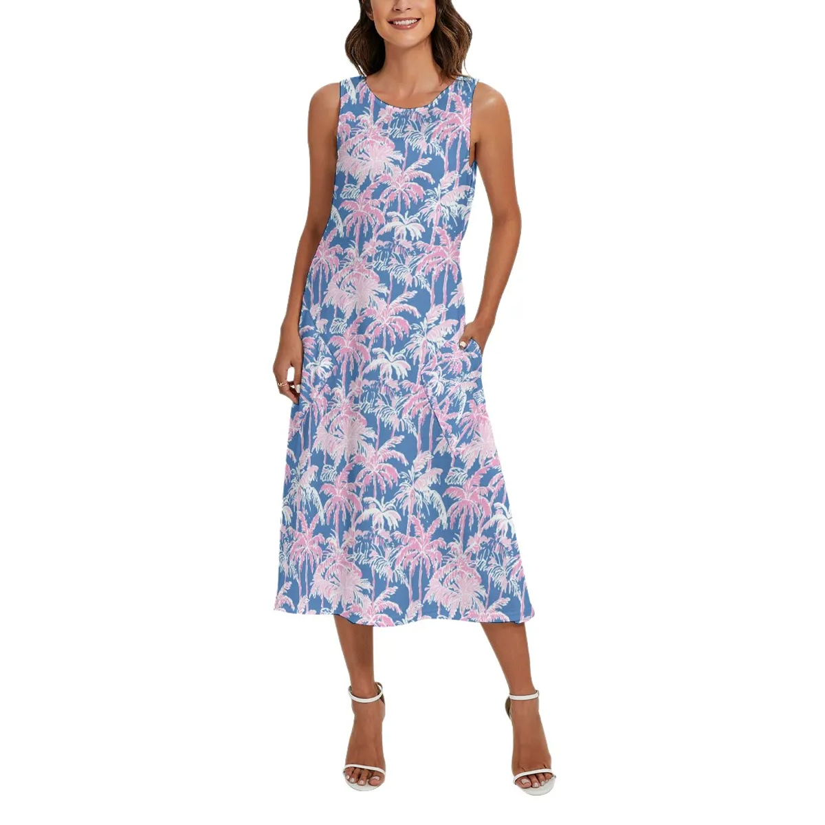 Preppy Summer Sleeveless Maxi Dresses