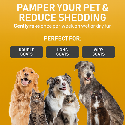 FluffAway™ Grooming Rake - Reduces Shedding 95%