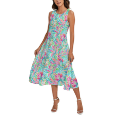 Preppy Summer Sleeveless Maxi Dresses