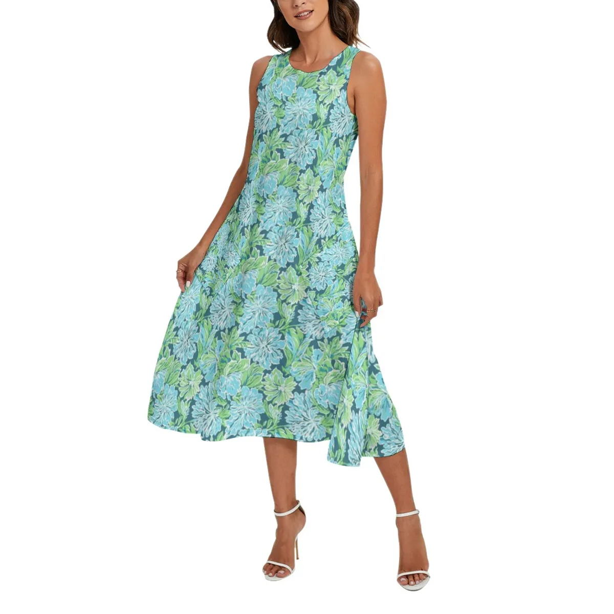Preppy Summer Sleeveless Maxi Dresses