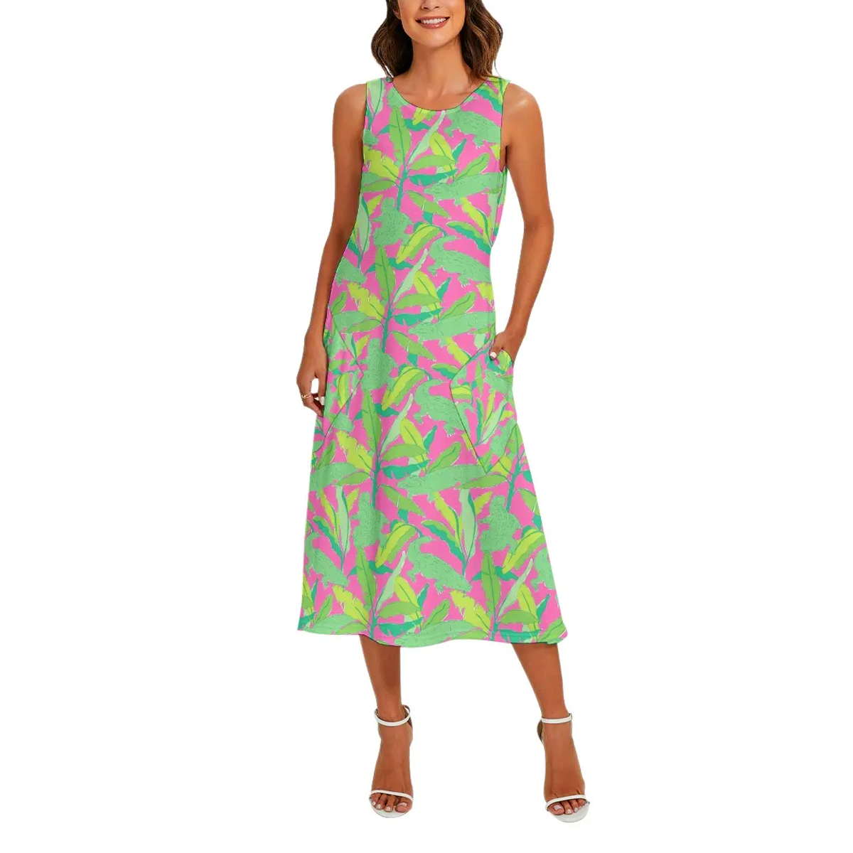 Preppy Summer Sleeveless Maxi Dresses