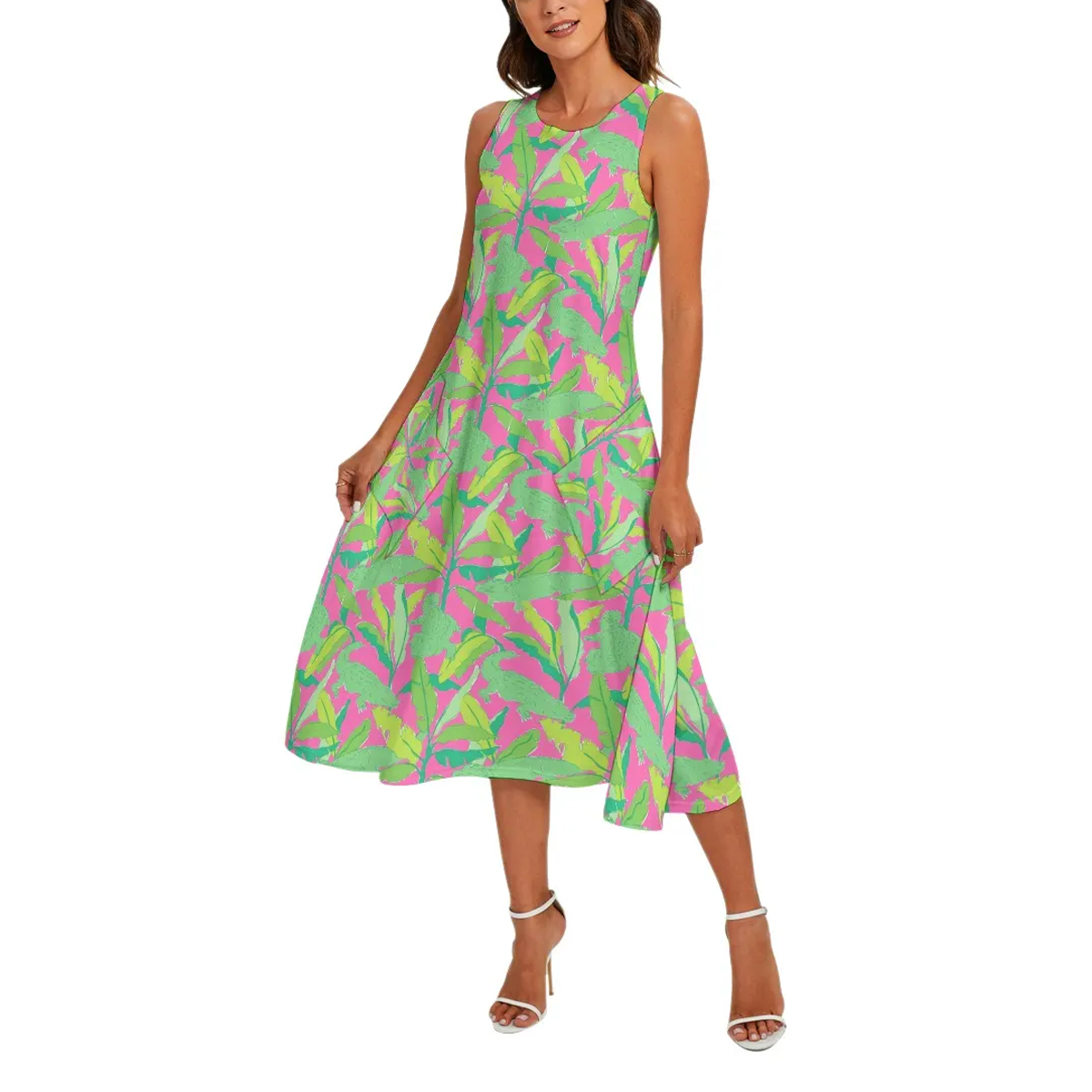 Preppy Summer Sleeveless Maxi Dresses