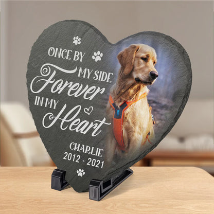 Custom Photo Heart Shaped Memorial Stone
