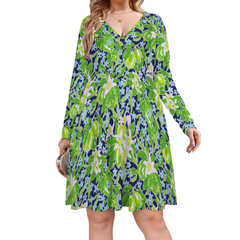 Preppy V-Neck Dresses