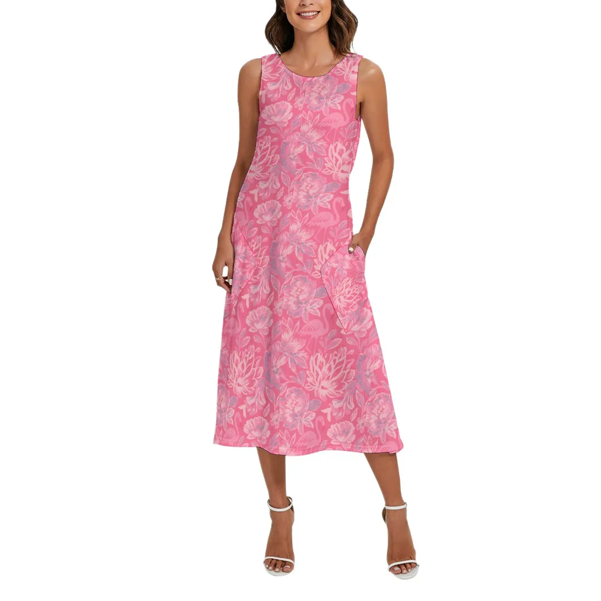 Preppy Summer Sleeveless Maxi Dresses
