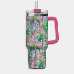Pink Palms 40oz Tumbler