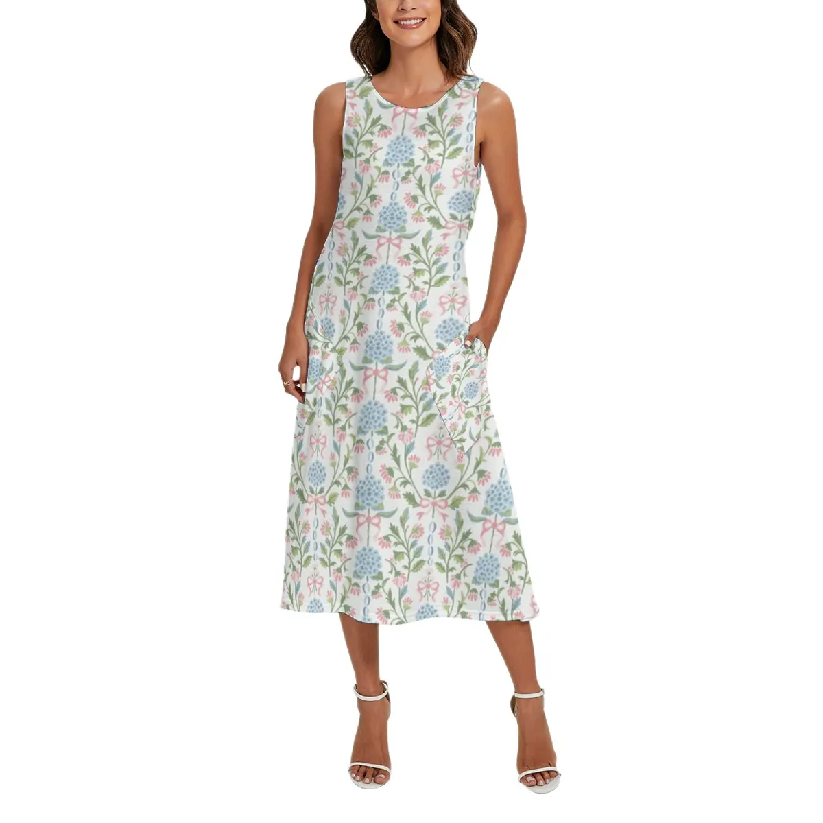 Preppy Summer Sleeveless Maxi Dresses