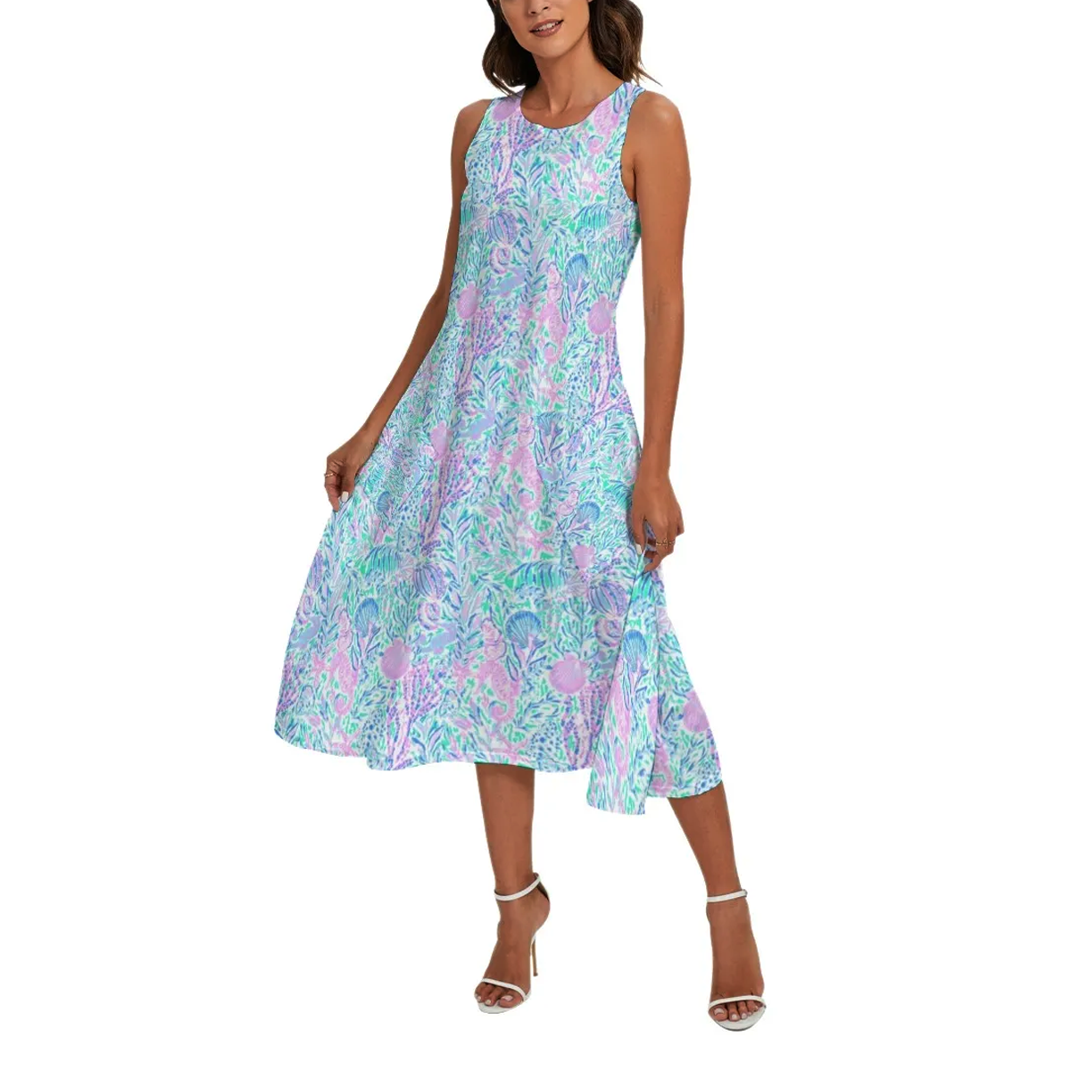 Preppy Summer Sleeveless Maxi Dresses