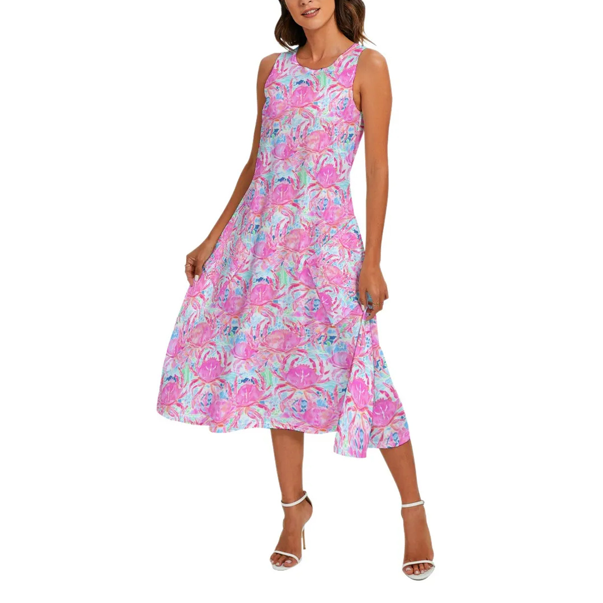 Preppy Summer Sleeveless Maxi Dresses