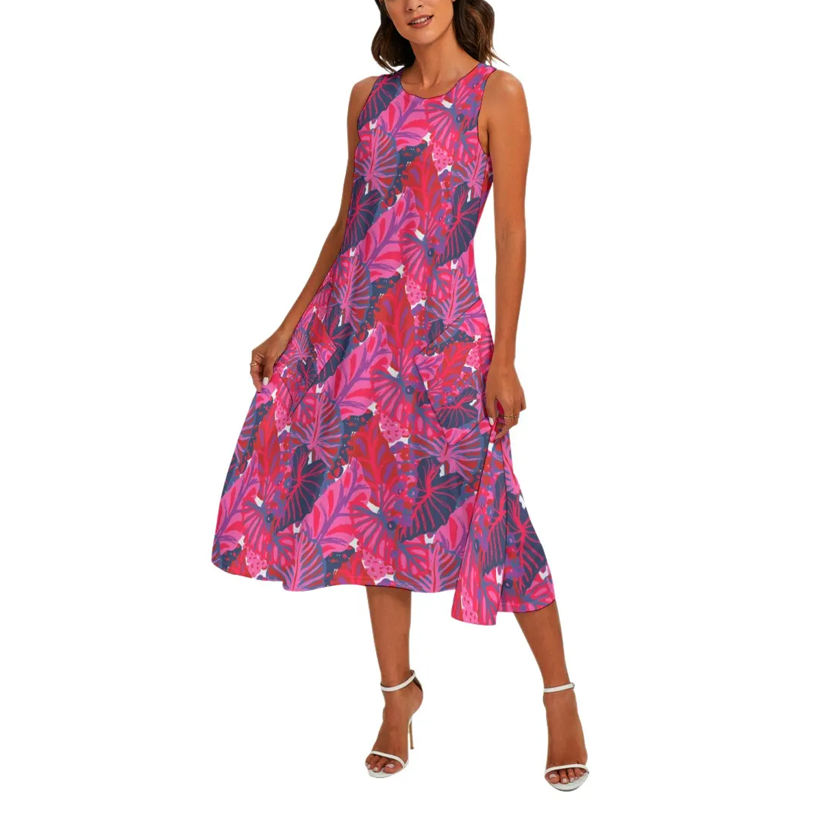 Preppy Summer Sleeveless Maxi Dresses
