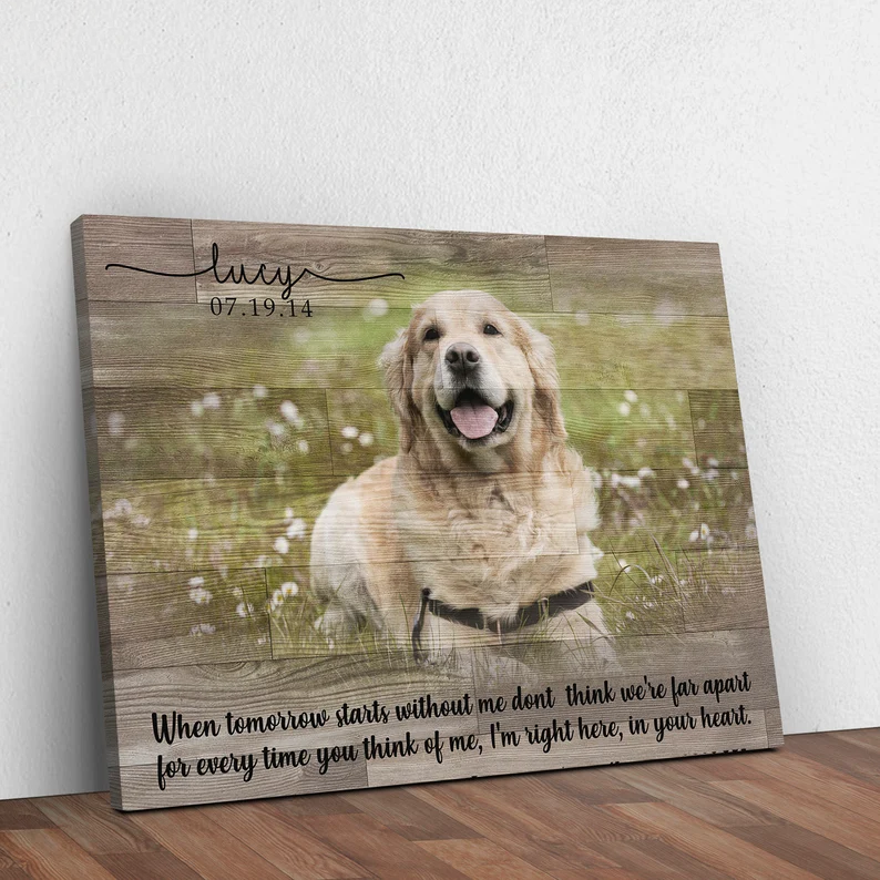 Custom Canvas Prints Memorial Pet Photo