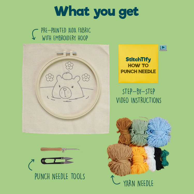 Coco the Capybara Punch Needle Kit