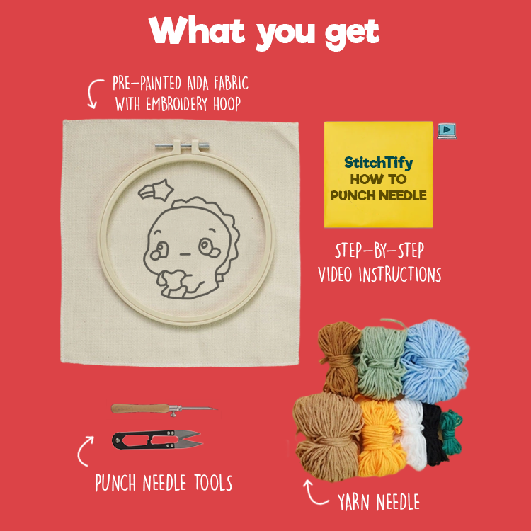 Dino the Dinosaur Punch Needle Kit