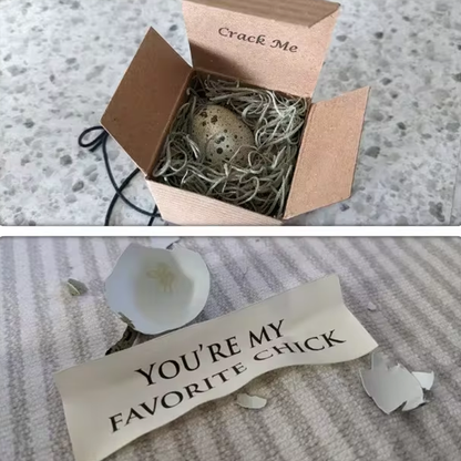 Surprise Quail Egg Custom Message 3D Card