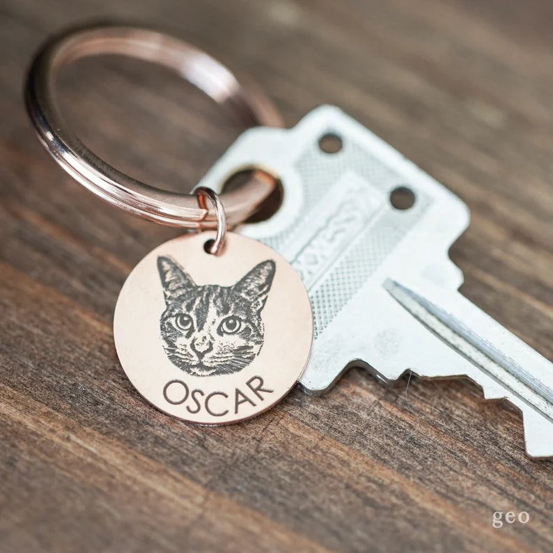 Custom Pet Portrait Keychain