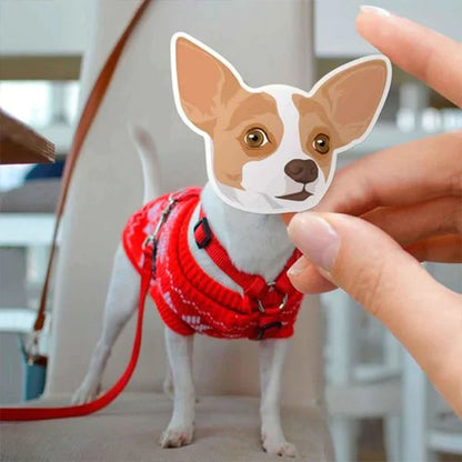 Hand Drawn Pet Portrait Stickers