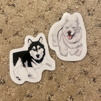 Hand Drawn Pet Portrait Stickers