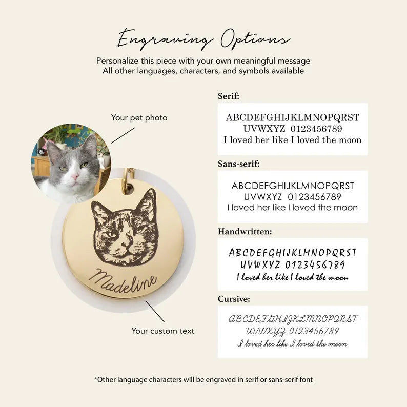 Custom Pet Portrait Keychain