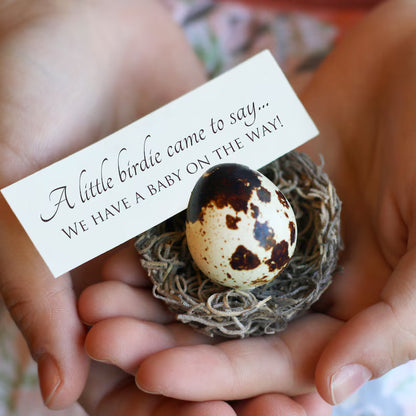 Surprise Quail Egg Custom Message 3D Card