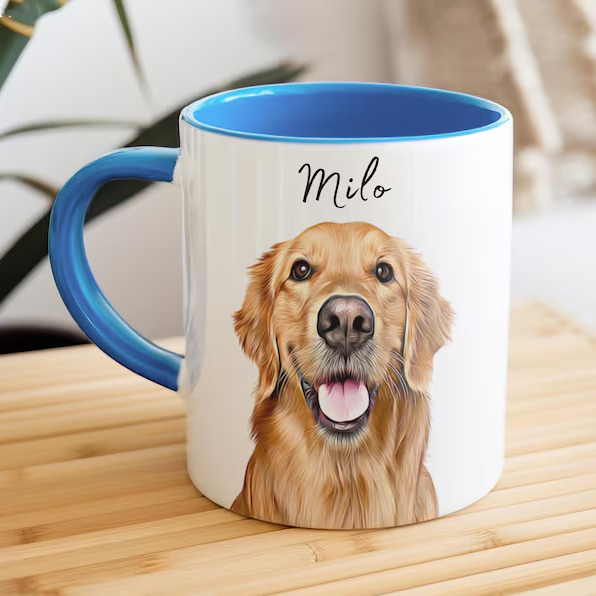 Mug Watercolor Pet Portrait - One Pet