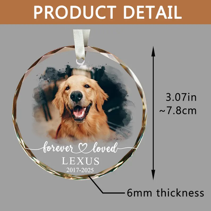 Custom Pet Memorial Photo Ornament Forever Loved