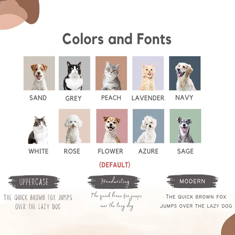 Pet Memorial Portrait with Quotes