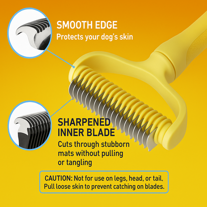 FluffAway™ Grooming Rake - Reduces Shedding 95%