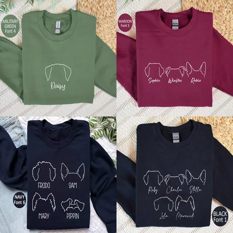 Custom Dog Ears Sweatshirt with Name