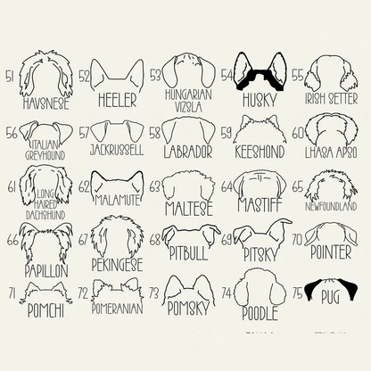 Custom Dog Ears Sweatshirt with Name