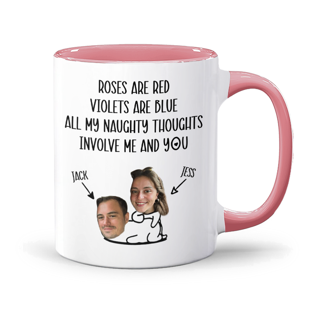 All My Naughty Thoughts Personalized Accent Mug