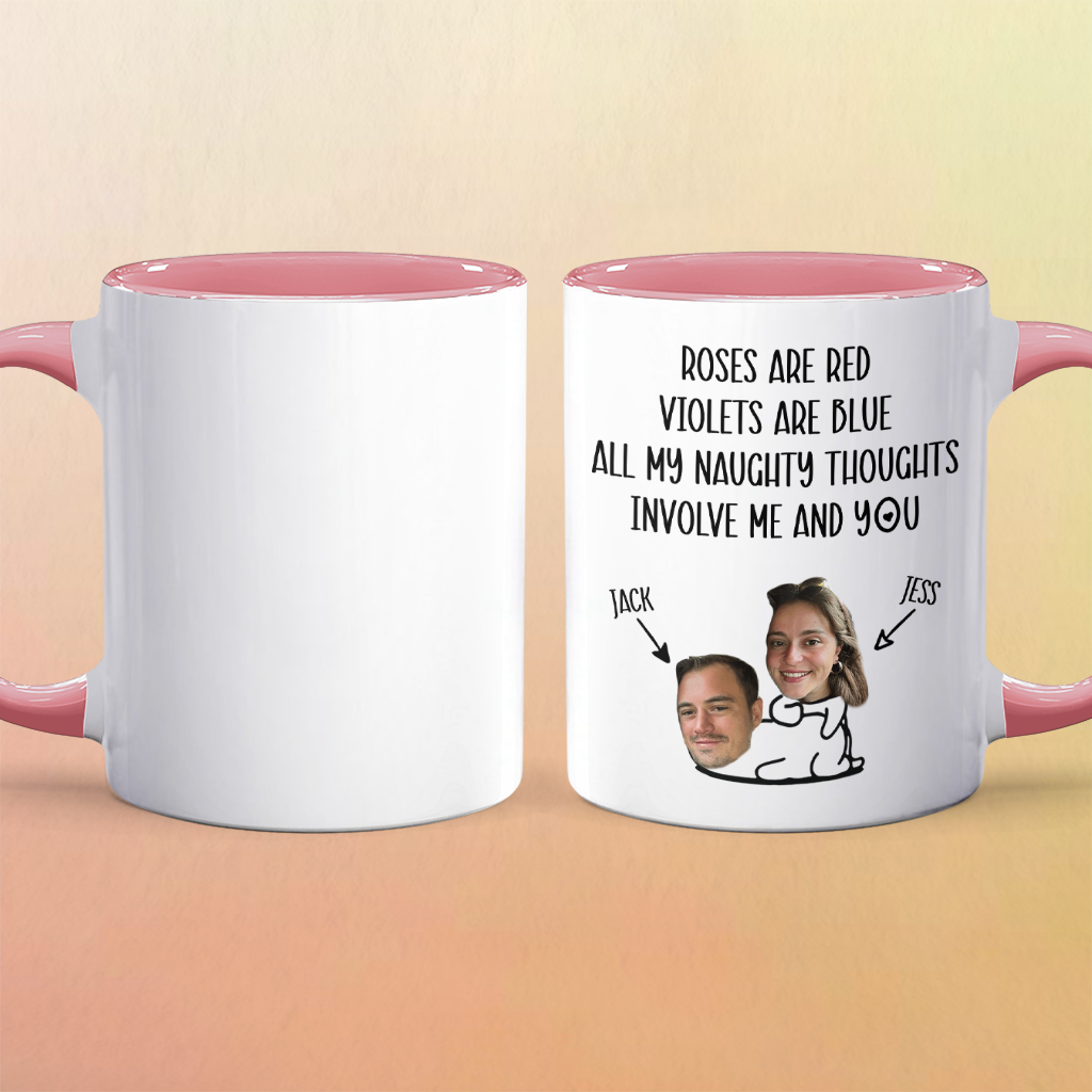 All My Naughty Thoughts Personalized Accent Mug