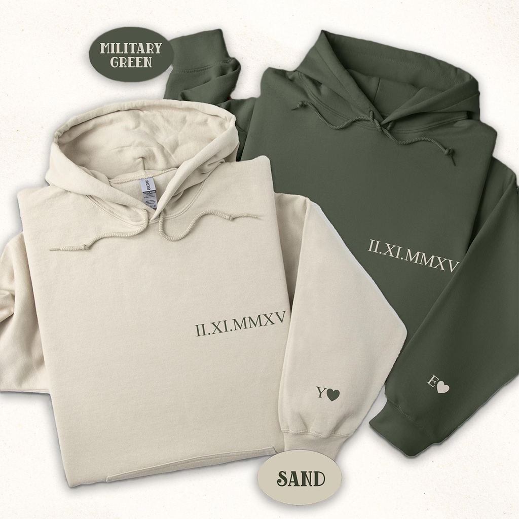 Custom Roman Numeral Hoodie