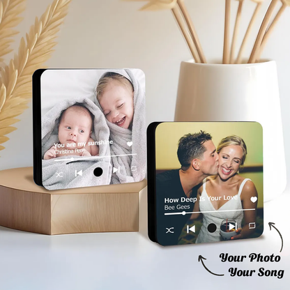 Custom Photo Music Box Magnet