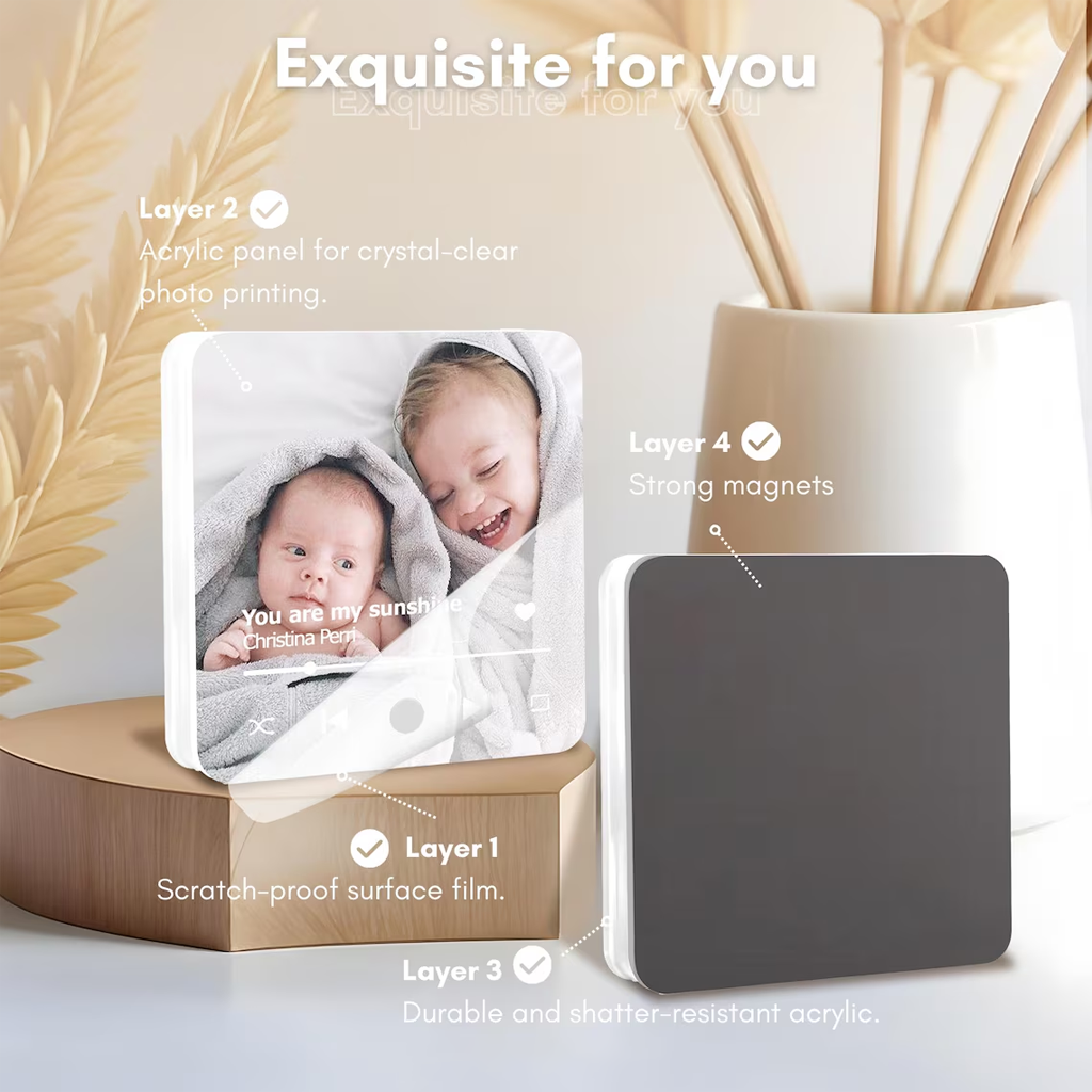 Custom Photo Music Box Magnet