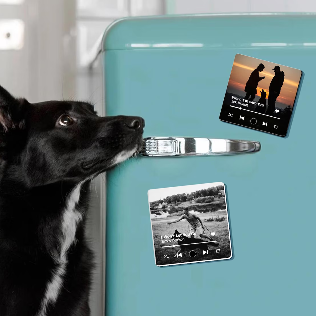 Custom Photo Music Box Magnet