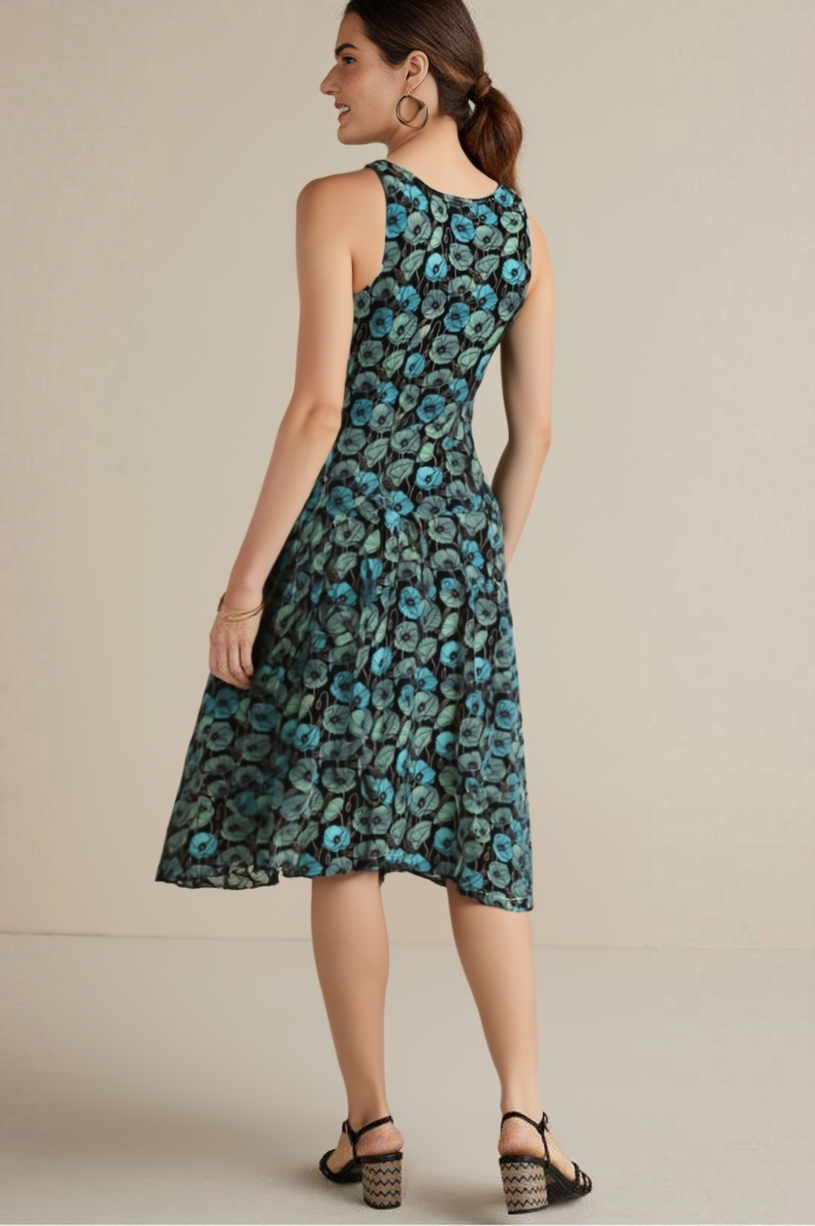 Summer Poppies Sleeveless Dresses