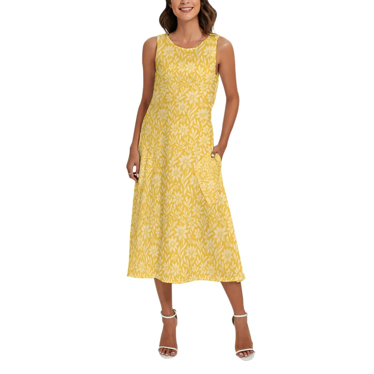 Preppy Summer Sleeveless Maxi Dresses