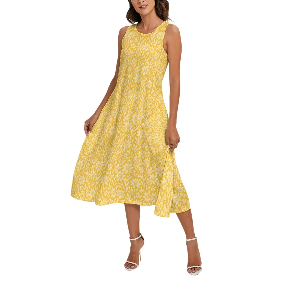 Preppy Summer Sleeveless Maxi Dresses